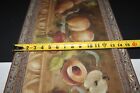 Vintage Yard Long Still Fruit Print Frame Glass  Art  41   X 14  