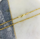 Solid 10k Yellow Gold 1 8mm Rope Chain Anklet   9 Inch Or 10 Inch - Ga16
