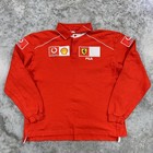 Fila Ferrari Pullover Shirt Mens 2xl Red Long Sleeve Scuderia Racing Made Italy