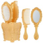 1 Set 5 Pcs Mirror Comb Set Vintage Hand Mirror Antique Hair Brush With