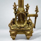 French Empire Style Brass Andirons  Signed Jewel  Early 20th Century