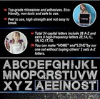 34pcs Rhinestone Letter Stickers  Glitter Alphabet A-z Letters Self-adhesive