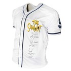 The Sandlot Cast Signed With Nicknames White Baseball Jersey  beckett 