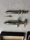 Vintage Champion Veterinary Syringe B-d 10cc Dr Salsbury Metal Box Usa As Is