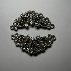 Rhinestone Shoe Clips 2 Pcs Bridal Wedding Accessories Silvertone 
