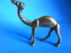 Antique  Vintage 4  Solid Brass Camel Statue Figurine