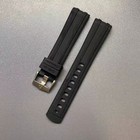 New 20mm Rubber Silicone Watch Strap Band For Omega Seamaster 300 Black
