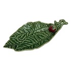 Bordallo Pinheiro Strawberry Leaf Open Candy Dish Majolica Ceramic Portugal Rare