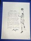 George Mikan Signed 18x24 Lithograph Minneapolis   La Lakers Jsa Coa Ll25419