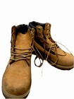 Timberland Men   s Brown Leather Lace-up Ankle Work Boots Round Toe Pre-owned