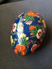 Indian Papier Mache Egg 5 5  With 2 5  Egg 1 Pc Inside Both Handpainted Floral