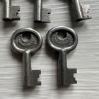 Vintage Eagle Lock Co Steel Keys Lot Of 7 Skeleton Double Bit Open Barrel