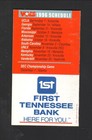 Tennessee Volunteers 1995 Football Pocket Schedule First Tennessee Bank Sec