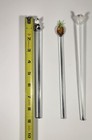 Lot Of 3 Hand Blown Glass Swizzle Stir Sticks Mixed Animals Pineapple 