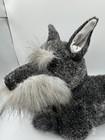 E   J Classic Schnauzer Dog 14    Laying Plush Realistic Stuffed Animal