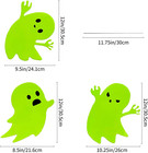 6pcs Halloween Night Spooky Yard Sign With Wooden Pile Scary Silhouette Hallowee