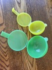 Vintage Tupperware Forget Me Not Set Green 1 Lg   Yellow Jr