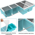 Silicone Freezing Tray With Lid  Large Ice Cube Tray Non-stick Soup Freezer Cont