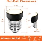 Flat Led Light Bulb 3 5w E26 3000k Warm White 300 Lumens For Lamp Shades 2 Pack