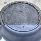 Antique Lodge No  3 Cast Iron Skillet 3 Notch Heat Ring Sits Flat