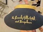 Imperial Brand Sun Visor Hat  Beverly Hills Hotel And Bungalows  Black And Gold