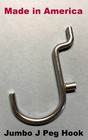  50 Pack  1  Jumbo  j  Metal Peg Garage Hanger Hooks  1 8 To 1 4 Inch Pegboard