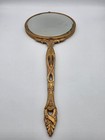 Vtg Decorated Goldtone Ormalu Vanity Hand Mirror