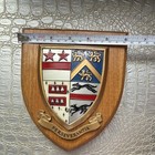 Vintage British Heraldic Coat Of Arms Plaque Perseverantia Crest Shield
