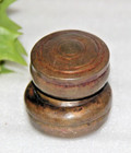 1800 s Antique Brass Pill powder Box Inlay Engraved Handcrafted Old Original 2pc