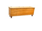 Antique Primitive Paint Decorated Grained Dovetailed Wood Box Pa Folk Art 1840