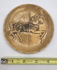 Vtg Wendell August Forge Solid Bronze Round Coaster Trinket Dish Carousel Horse