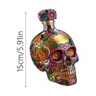 Hand-painted Tequila Bottle In Mexican Skull Style For Bar Home Decor 350ml