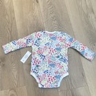 Wonder Nation Floral Long Sleeve Cotton Bodysuit 6-9 Months Unisex Knit