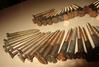 20 Vintage Nos  Solid Bronze Wood Screws With Reg Slotted Flat Head 1 3 4  X  10