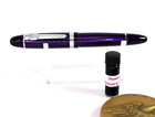 Purple Jinhao Elite X159 Wide Body Steel Fountain Pen  Medium Nib    Diamine Ink