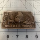 Kansas Wildlife Federation Limited Edition Metal 3d Western Buckle 1 5in