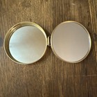 Vintage Hinged Folding Double Mirror Compact Floral Flowers 3 5 Inches