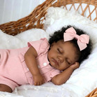 Pinky Reborn Baby Dolls Girl Black 20 Inch Full Body Silicone Vinyl Doll Girl Re