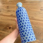 Vintage Cobalt Blue Honeycomb Italian Empoli Glass Vase Mcm 16  Tall