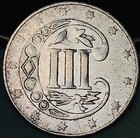 1860 Three Cent Silver Piece Trime 3c Type 3 Ungraded Us Coin Cc26677