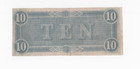 1864 Civil War Confederate States America  10 Ten Dollar Note Richmond Va 