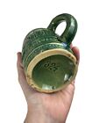 Antique Early Mccoy 20th C  Stoneware Green Barrel Pottery Mug Stein Primitive