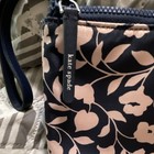Kate Spade New York Floral Zip Wristlet Wallet Navy Pink Credit Card Strap