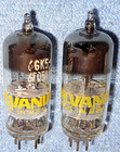 2 Nos Sylvania 6gk5   6fq5a Vacuum Tubes - Vintage Usa High-mu Vhf Audio Triodes