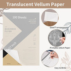 100 Pcs 11x17 Inch Translucent Vellum Paper 60 Gsm Drafting Vellum Tracing Paper