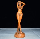 Wooden Craft Ornament Female Carved Statue Figurine Sculpture Decor Art Elegance