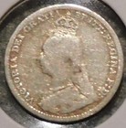 British Silver Threepence - 1891  old Cleaning  - Queen Victoria