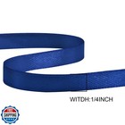 Gtybova 1 4 Inch X 50 Yards Double Face Navy Blue Satin Ribbon 100  Polyester