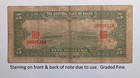 Central Bank Of China - Shanghai - 5 Dollars  1930  P-200 Graded F With Staining