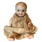 Antique Doll 5  Googly Eyes Porcelain Head Composite Body